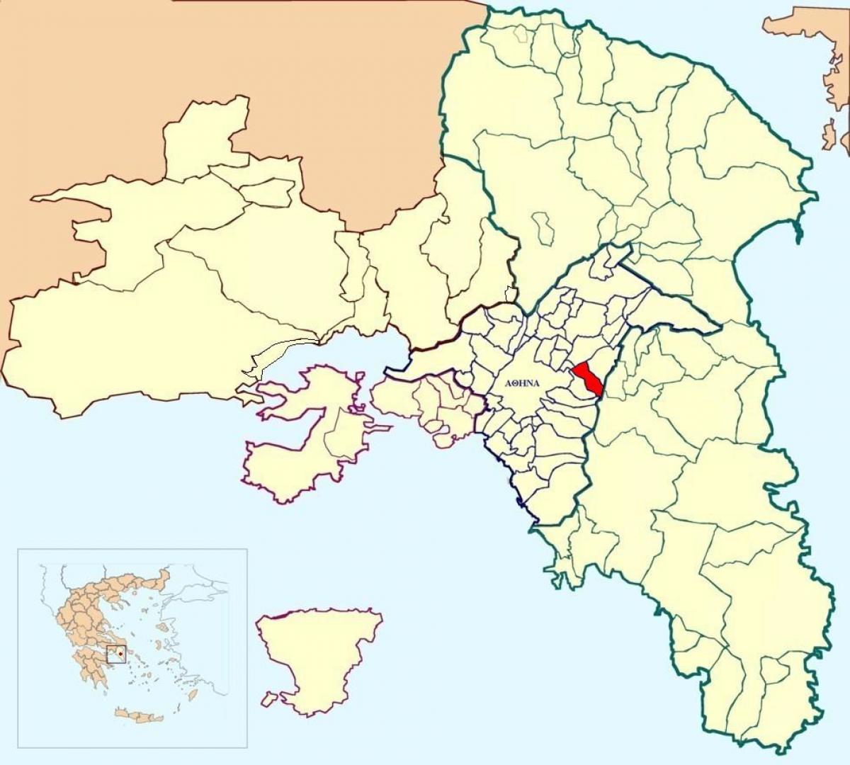mapa de Atenas.