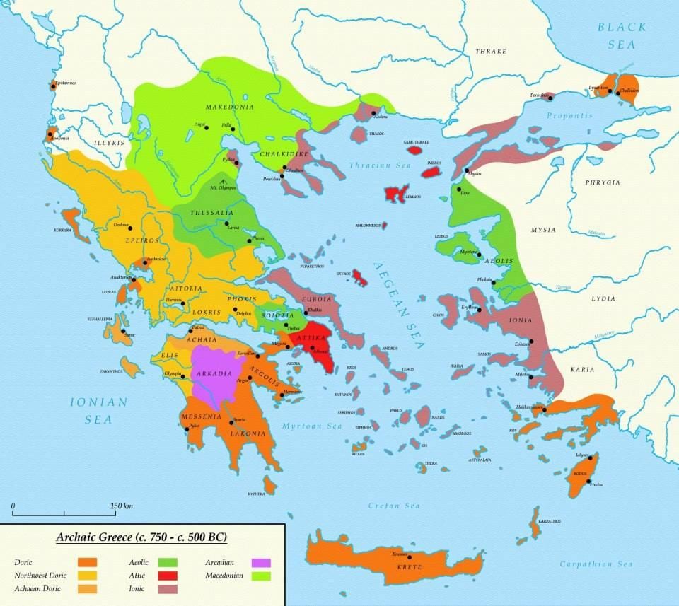 Atenas, grécia antiga mapa - Mapa de Atenas e esparta na grécia antiga ...