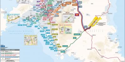 Atenas x96 ônibus mapa de rotas