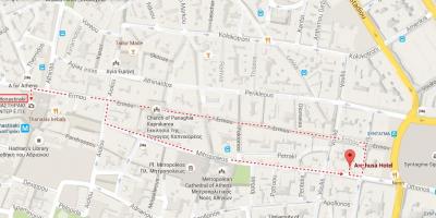 Mapa de ermou street Atenas