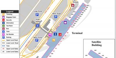 O aeroporto de atenas, portão mapa